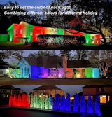 TOVEENEN 25W Color LED Outdoor Landscape Spotlight - Waterproof RGB Spot Lights for Yard Tree House Halloween | Lumora