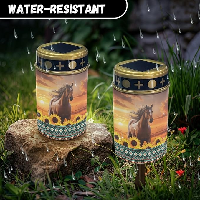 Western Aztec Horse Solar Light for Garden Yard,Horse Solar Pathway Lights Outdoor Waterproof Landscape Lighting | Lumora