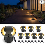 Gardenreet Low Voltage Brass Well Lights - LED Replaceable Bulb Weatherproof In-Ground 12V - Outdoor Path Light | Lumora