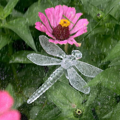 Outdoor Solar Powered LED Garden Light Landscape Lighting Waterproof Multicolor Color Changing Stake Light for Patio Yard Pathway Flowerbed Lawn Christmas Decorations Figurine Dragonfly Pack of 2