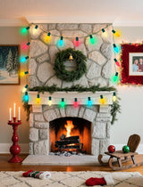 Abeja C9 Multicolor Christmas Light Outdoor, 25Ft Vintage Christmas String Lights with 26 Multicolored Bulbs | Lumora