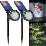 DBF Solar Spot Lights Outdoor Waterproof IP65, Cool White, 600LM High Bright, 2 Brightness Modes, 18 LED, Auto | Lumora