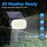 108 LED Solar Spot Lights Outdoor, Solar Lights Outdoor IP65 Waterproof, 3 Modes Solar Landscape Spotlights, Large | Lumora