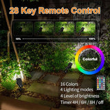 24W Halloween SpotLights with Timer, IP65 Waterproof Metal Landscape Lights RGB Spot Lights Outdoor Color Changing | Lumora
