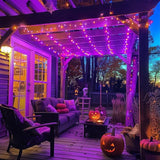 JMEXSUSS 400LED Orange and Purple Halloween Lights Indoor Outdoor Waterproof, 132ft 8 Modes String Lights Plug in | Lumora