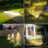 Bosceos 2-Pack Solar Lights Outdoor Waterproof, 30LEDs Solar Spot Pathway Lights with 3 Modes, Garden Light Auto | Lumora