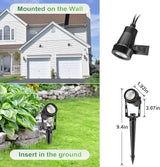 2 Pack Extendable Outdoor Landscape Lights, 12V Low Voltage Landscape Lighting IP65 Waterproof Plug-in Outdoor | Lumora
