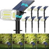 102 LEDs Solar Spot Lights Outdoor, [ 4 Modes/8 Pack] Solar Spotlights Waterproof IP65, Adjustable Light & Panel | Lumora