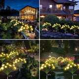 2PK 16LED Solar Garden Lights Outdoor, Mushroom Solar Lights Outdoor, IP65 Waterproof Firefly Light Outside Decor | Lumora