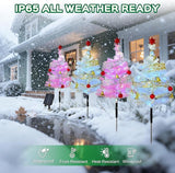 4 Pack Solar Christmas Trees Outdoor, 8 Lighting Modes Waterproof Solar Powered Xmas Decorations Tree Lights with | Lumora