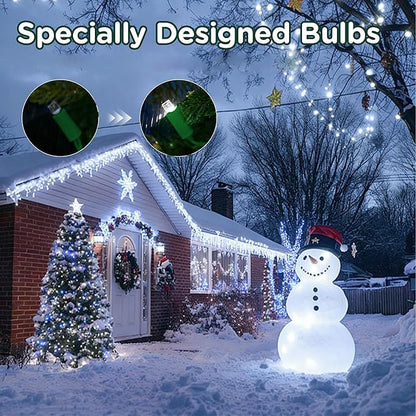 Christmas String Lights (White -Twinkle, 50FT), Mini LED String Lights, Waterproof Fairy Lights for Outdoor Indoor Holiday Party Patios Wedding Valentines Day Halloween Xmas Decor
