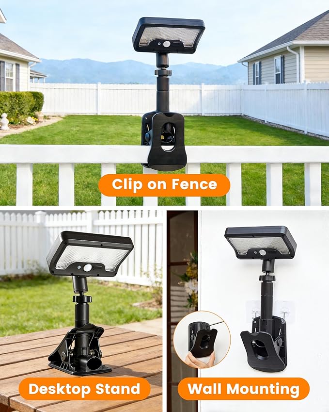 Clip On Solar Lights Outdoor, Motion Sensor Outdoor Lights, 92 LEDs 600LM Solar Fence Lights Outdoor | Lumora
