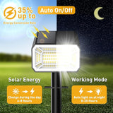 Solar Spot Lights Outdoor Waterproof IP65, [12 Pack/100 LED/4 Modes] 2-in-1 Solar Landscape Spotlights, Auto On/Off | Lumora