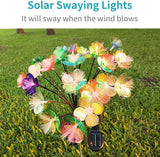 JJGoo 2 Pack Solar Garden Lights, Solar Flower Swaying Light for Outside, New Upgraded Outdoor Waterproof Light for | Lumora