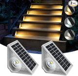 Solar Stair Lights Outdoor Waterproof, 3 in 1 Solar Step Lights for Outside, Dusk to Dawn Step Lights Solar | Lumora