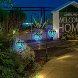 VCUTEKA Hanging Solar Lanterns Mosaic Solar Lights with Hook Up, Outdoor Garden Lights Decor for Yard Tree Fence | Lumora