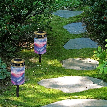 Foggy Forest Waterproof Garden Solar Light Outdoor Solar Yard Light Landscape Path Light LED Solar Lights Outdoor for Lawn Memorial Cemetery Solar Light for Grave Decor
