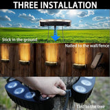 Solar Palm Tree Ring Lights Outdoor, 3-in-1 Tie/Stake/Hang Installation, Warm White 50Lumen LED Tree Uplighting | Lumora