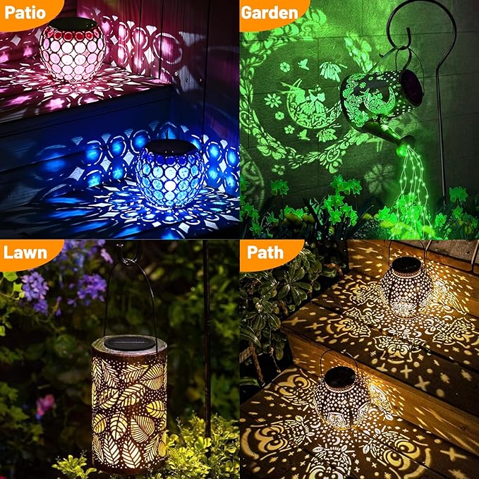 Replacement Solar Light Parts 2 Mode 2 Pack Warmwhite and RGB Color-Changing ,Solar Lights Replacement Top, Inserts for Lanterns, Waterproof DIY Outdoor Garden Patio Decor 3.53inch
