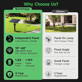 Solar Spot Lights Outdoor, Adjustable Angle Waterproof Landscape Spotlight, All Night LED Uplights Separate Panel | Lumora