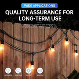 164FT Black Vinyl-Coated 304 Stainless Steel Cable – Heavy Duty String Lights Hanging Kit with Turnbuckle, Thimble | Lumora