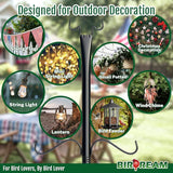Birdream 4 Pack 10FT String Light Poles for Outside with Shepherd's Hook, Metal Pole - Outdoor Lighting Accessory | Lumora