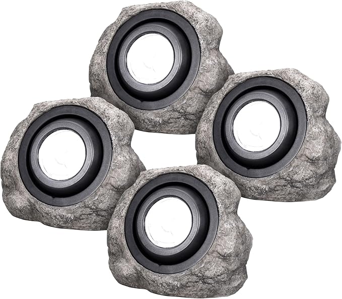 Koda 4-Pack Solar LED Rock Spotlights, Adjustable and Weather-Resistant, Dual Color Temperature, Natural Blend with | Lumora