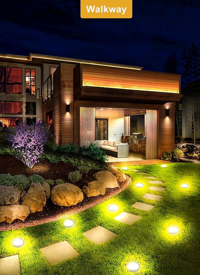 Brightown Solar Lights Outdoor Waterproof, 12 Packs LED In-Ground Lights Outdoor Solar Lights for Yard Patio Garden | Lumora