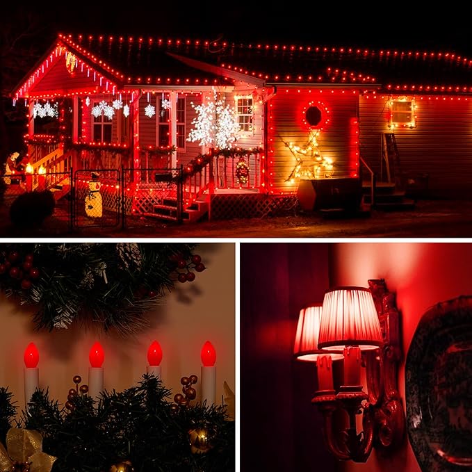 Minetom C7 Christmas Replacement Light Bulbs 50 Pack, C7 Bulbs Clear Incandescent Bulb for Christmas String Light | Lumora