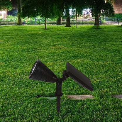minkissy Solar Landscape Spotlights Outdoor Waterproof Solar Powered Yard Lights with 4 Warm LED Bulbs 3 Lighting Modes for Garden Patio Tree Pathway Lighting