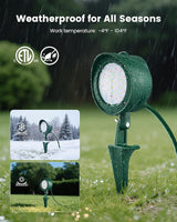 SURAIELEC Dusk to Dawn Christmas Spotlight Outdoor, Red & Green Decorative LED Landscape Spotlights with Timer | Lumora