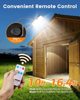1500LM Clip On Solar Lights Outdoor, Motion Sensor Outdoor Lights with 270° Wide Angle & Remote Contral, 3 Heads | Lumora