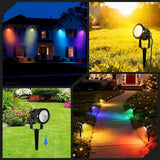 Chrisrmas Spot Lights Outdoor 12W RGBW Color Changing Landscape Lights with Remote Control 120V RGB Landscape | Lumora