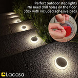 Lacasa Solar Deck Lights Outdoor Waterproof LED Solar Step Lights Driveway Lights, White 4000K, for Garden Yard | Lumora