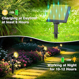 T-SUNUS Christmas Solar Landscape Spotlights Warm White, 2W Garden Spot Lights Outdoor 9.8ft Cable IP65 Waterproof | Lumora