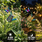 Solar Watering Can with Cascading Lights Outdoor Garden Decor,Waterproof Solar Lantern with Butterfly Shepherd | Lumora
