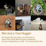 Dragon Tree Hugger Garden Decor - 9.3 Inch Garden Statues Lawn Ornaments for Outside Balcony Yard Art | Lumora