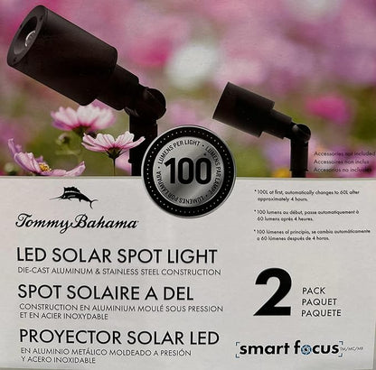 Tommy Bahama LED Solar Spotlight - 2 Pack