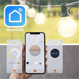 Newhouse Lighting 48ft. 25-Socket Smart LED String Outdoor Lights, Smart Life App,Works with Alexa,Dimmable Outdoor | Lumora