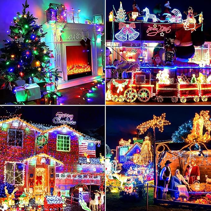 170FT 500LEDs Christmas Lights Outdoor Indoor String Lights 8 Modes Memory Function for Christmas Tree Party | Lumora