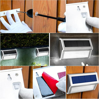 Generic Solar LED Lighting for Outdoor Stair Step Fence Wall Courtyard Lawn Path Cordless lamp