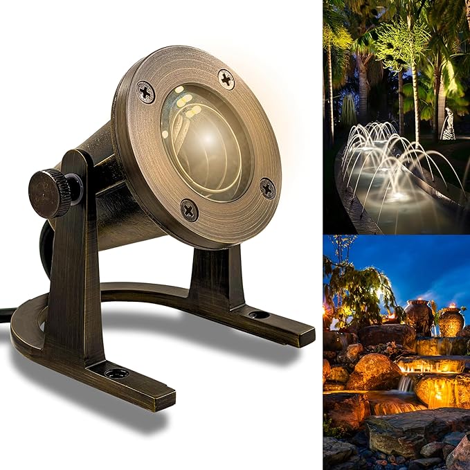 Underwater Light 172 - Solid Brass Underwater Pond Lights LED Submersible Waterfall Pool Pond Fountain Lighting | Lumora