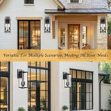Bestshared Outdoor Wall Light, 20 Inch Modern Exterior Wall Sconce with Clear Glass, Weather Resistant Outside | Lumora