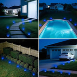 Mini Solar Ground Lights, 12 Pack Solar Lights Outdoor Waterproof, Upgraded LED Flat Landscape Lighting for Outside | Lumora