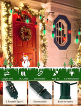 25Ft C9 LED Christmas Lights Outdoor, C9 Red and Green Christmas String Lights with 26 LED Shatterproof Bulb | Lumora
