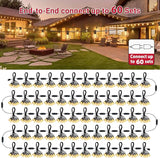 LAMPHOME Outdoor String Lights, 26FT 13 G40 Bulbs Shatterproof Patio Lights, IP65 Waterproof Dimmable Hanging | Lumora