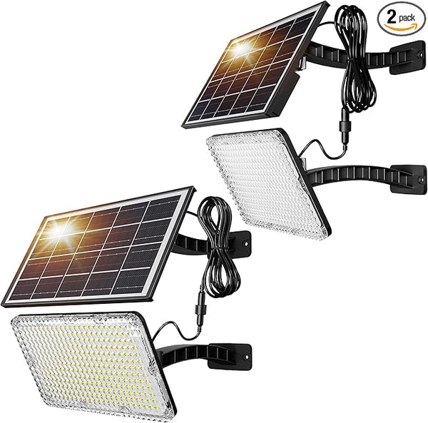 JACKYLED Solar Lights Outdoor 299 LED 1000 Lumens Bright Solar Wall Spotlight with 4000mAh Battery IP65 Waterproof | Lumora