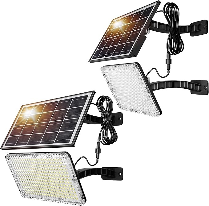 1000 Lumen 299 LED Solar Dusk to Dawn Light Outdoor JACKYLED Solar Powered Spotlight with 4000mAh Battery Outside | Lumora