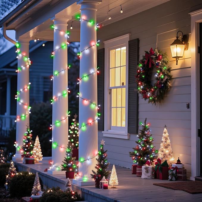 100FT 300 LED Christmas Lights Outdoor, Connectable Christmas String Lights with 8 Modes Waterproof, Plug in | Lumora