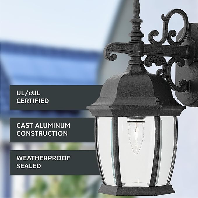 Designers Fountain Tiverton Outdoor Light Fixture, 16 Inch Exterior Wall Lantern Sconce for Front Door, Patio and | Lumora